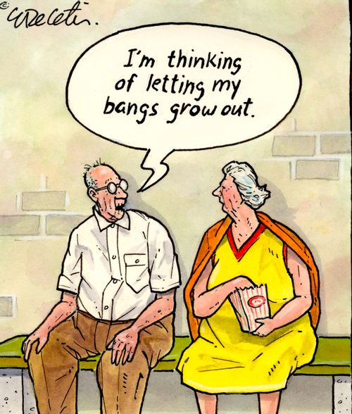 "I'm thinking of letting my bangs grow out."