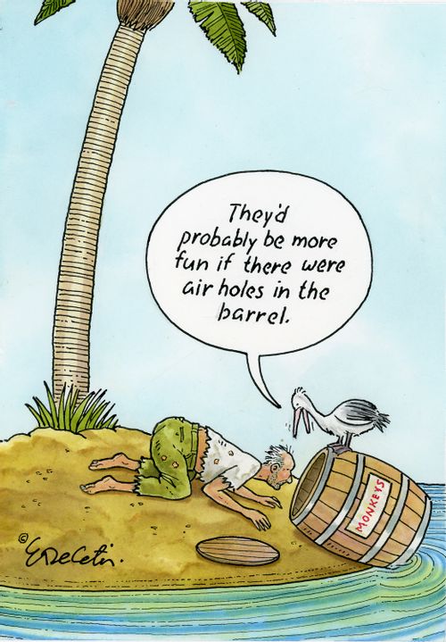 "They'd probably be more fun if there were air holes in the barrel."