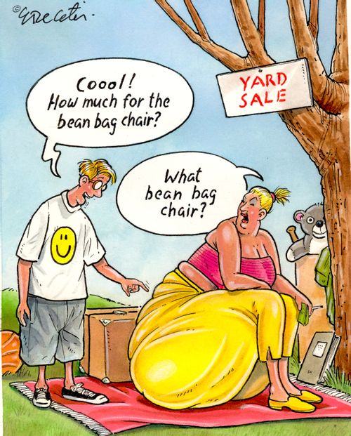 "Coool! How much for the bean bag chair?"