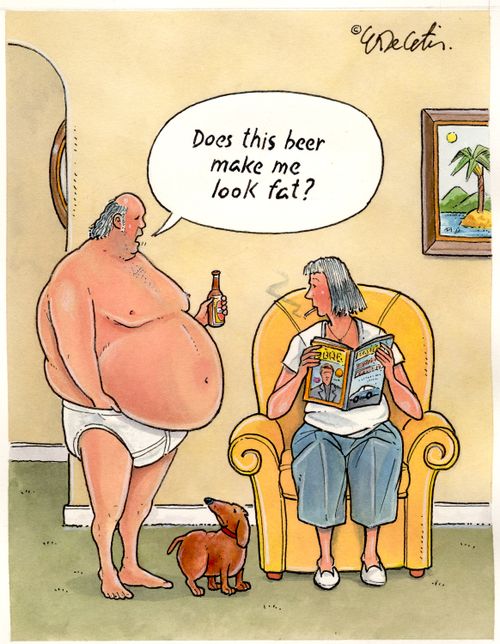 "Does this beer make me look fat?"