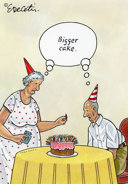"Bigger cake."