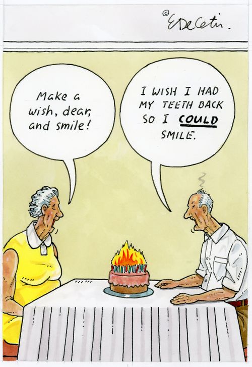 "Make a wish, dear, and smile!"
