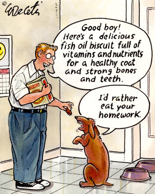 "I'd rather eat your homework."