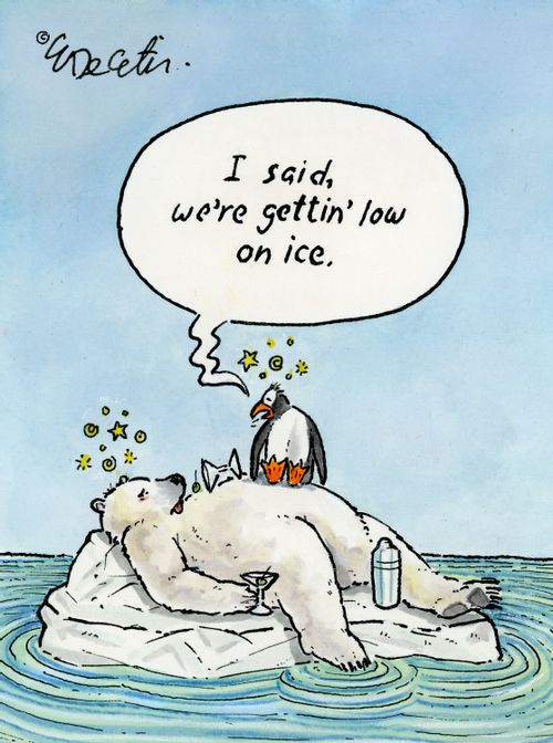 "I said, we're gettin' low on ice."