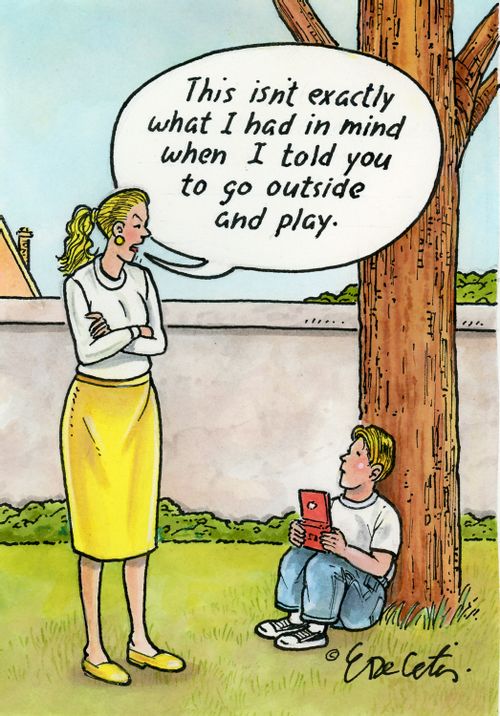 "This isn't exactly what I had in mind when I told you to go outside and play."
