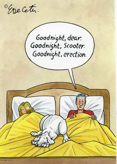 "Goodnight, dear. Goodnight, Scooter. Goodnight, erection."