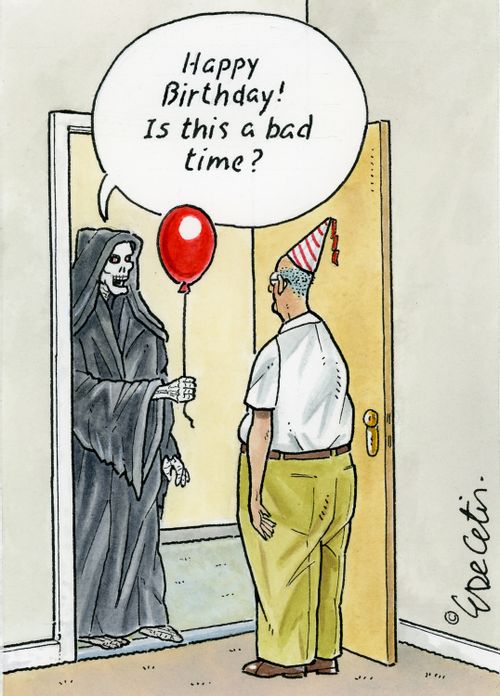 "Happy Birthday! Is this a bad time?"