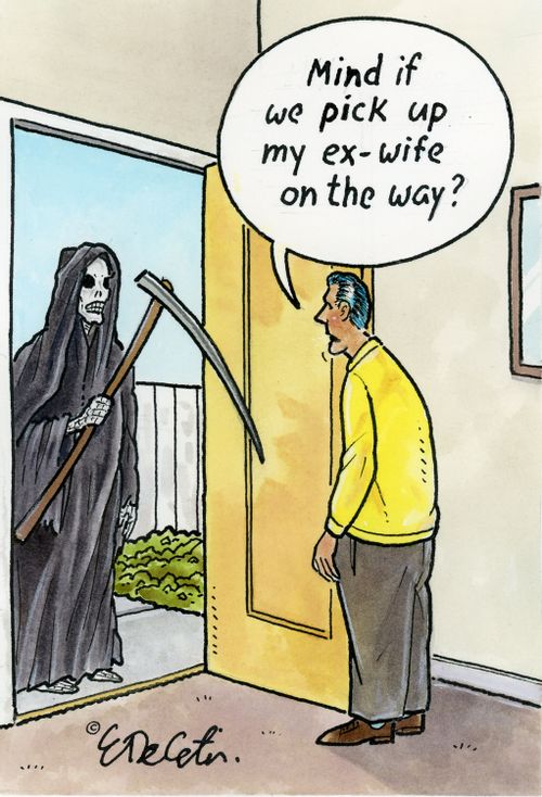 "Mind if we pick up my ex-wife on the way?"