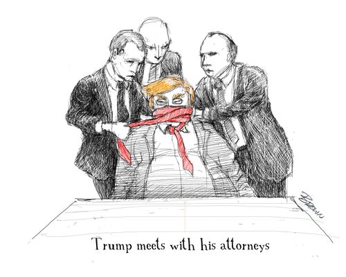 Trump meets with his attorneys