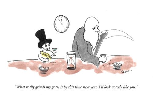 "What really grinds my gears is by this time next year, I'll look exactly like you."