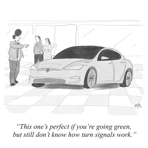 "This one's perfect if you're going green, but still don't know how turn signals work."