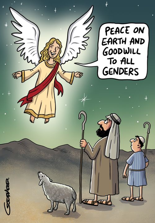 "Peace on earth and goodwill to all genders."