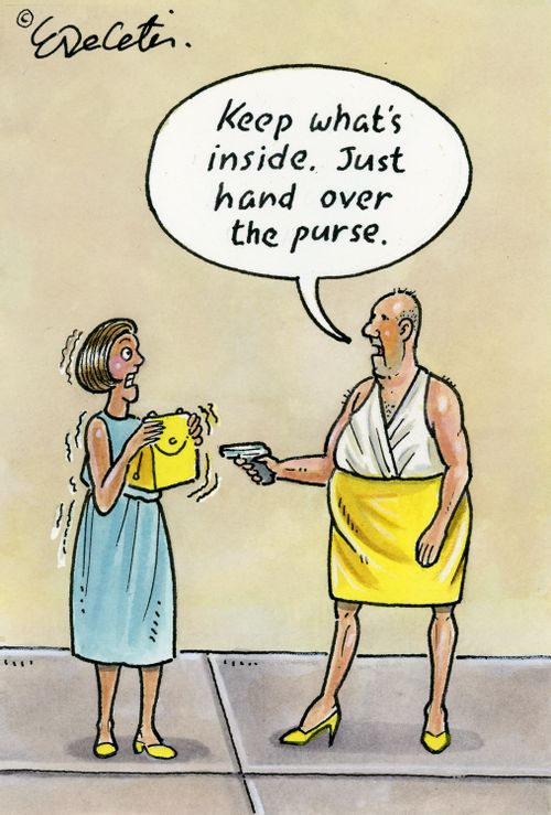 "Keep what's inside. Just hand over the purse."