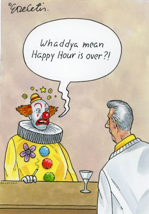 "Whaddya mean Happy Hour is over?!"