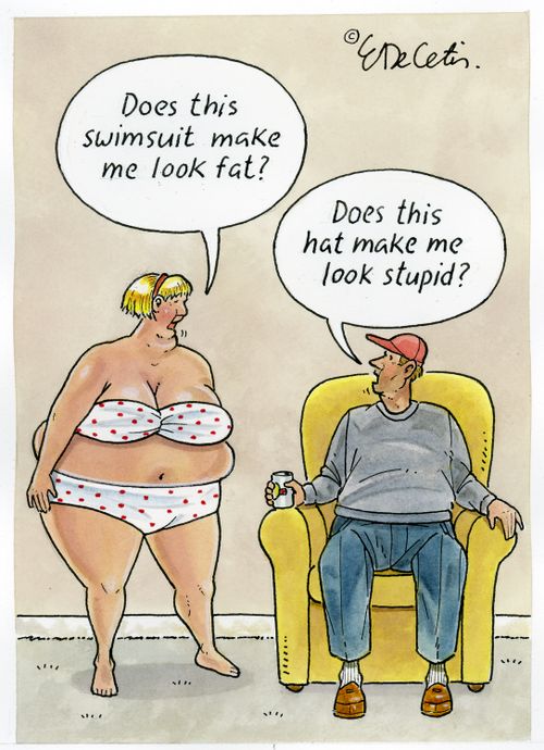 "Does this swimsuit make me look fat?"