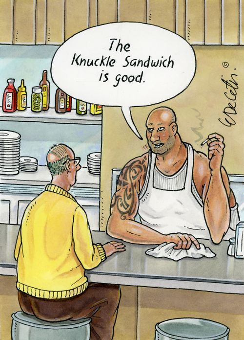 "The Knuckle Sandwich is good."