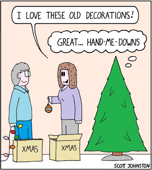 "I love these old decorations!"