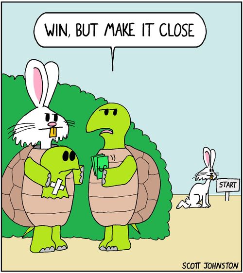 "Win, but make it close."
