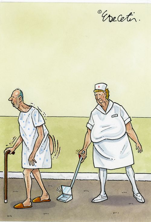 "Anyone else for a prostate test?"