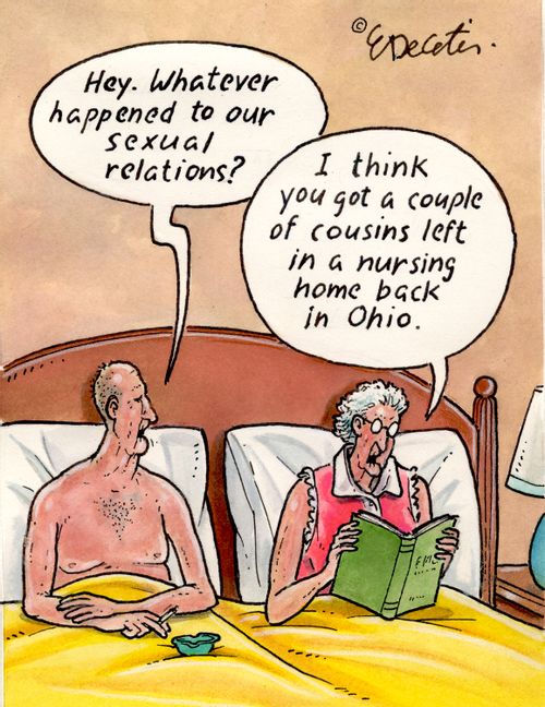 "Hey. Whatever happened to our sexual relations? "