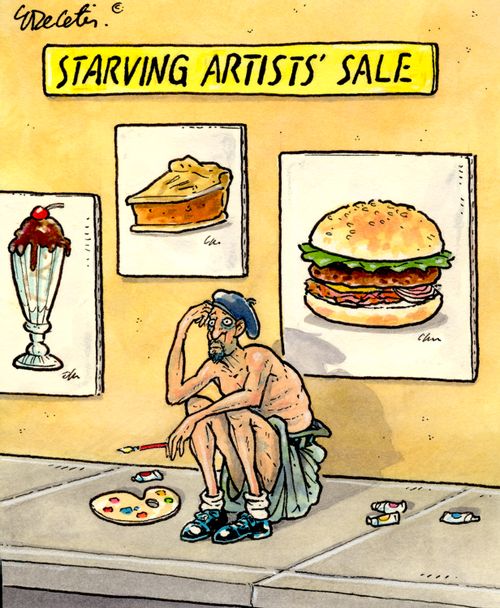 Starving artists' sale.