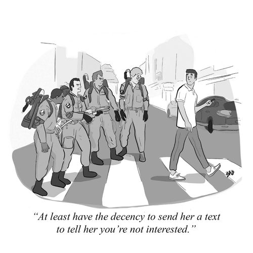 "At least have the decency to send her a text to tell her you're not interested."