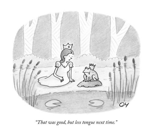 "That was good, but less tongue next time."