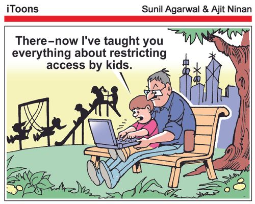 "There - now I've taught you everything about restricting access by kids."