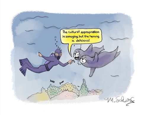 "The cultural appropriation is annoying, but the herring is delicious!"