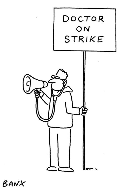 Doctor on strike