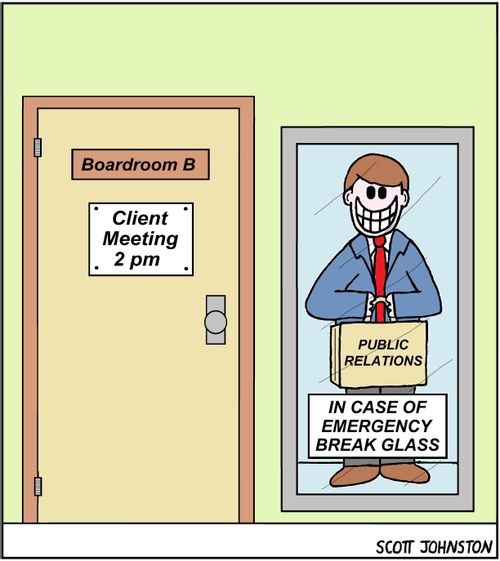 UBLIC RELATIONS IN CASE OF EMERGENCY BREAK GLASS