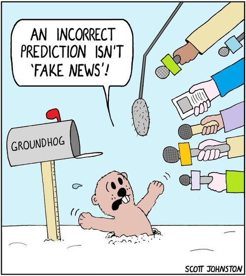 "An incorrect prediction isn't 'fake news'!"