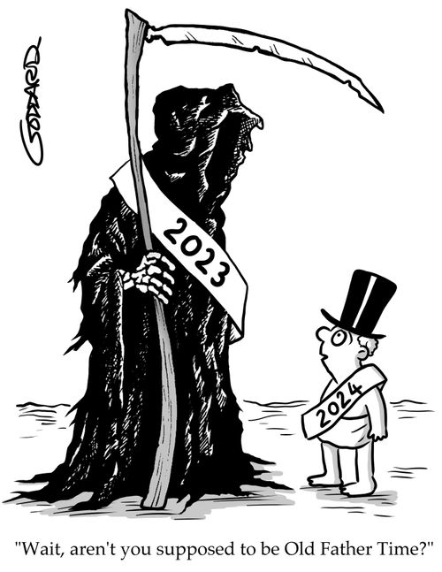 "Wait, aren't you supposed to be Old Father Time?"