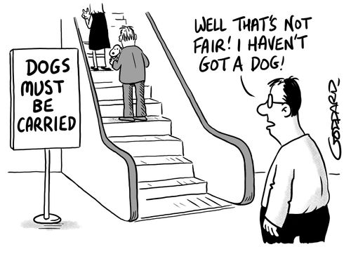 Dogs Must Be Carried: "Well that's not fair! I haven't got a dog!"