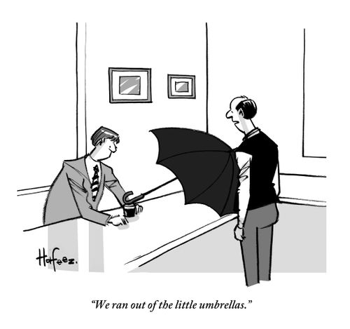 "We ran out of the little umbrellas."