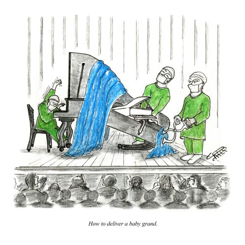 How to deliver a baby grand.