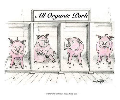 All Organic Pork: "Naturally smoked bacon my ass."