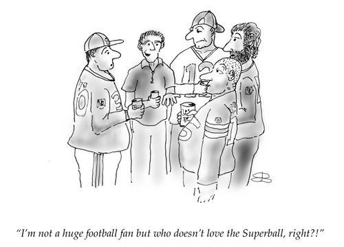 "I'm not a huge football fan but who doesn't love the Superball, right?!"