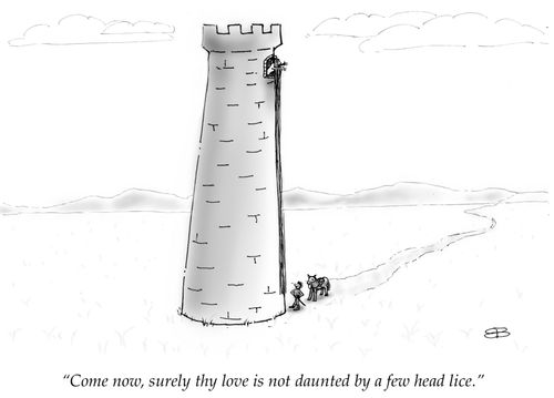 "Come now, surely thy love is not daunted by a few head lice."