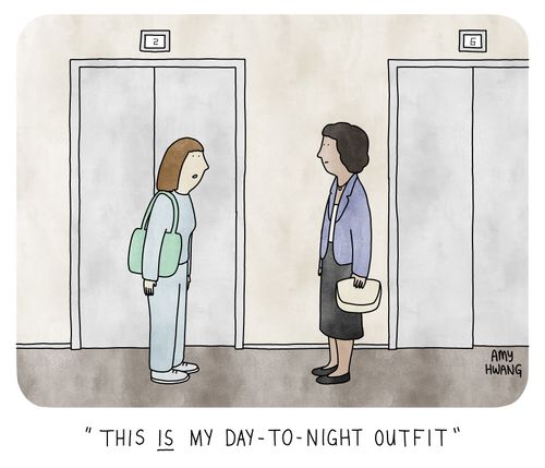 "This IS my day-to-night outfit"