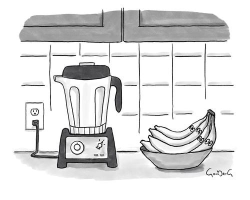 Bananas eye the blender