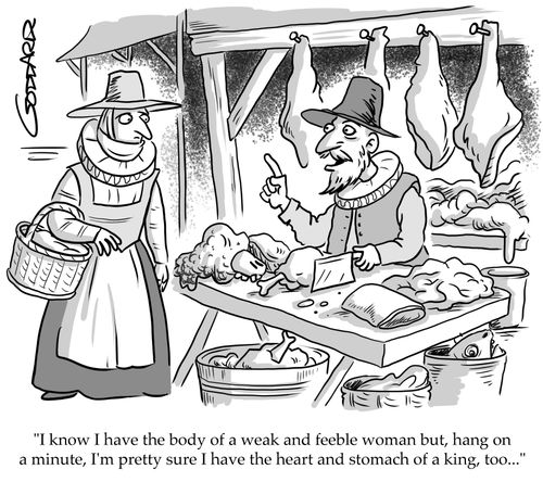 "I know I have the body of a weak and feeble woman but, hang on a minute, I'm pretty sure I have the heart and stomach of a king, too..."