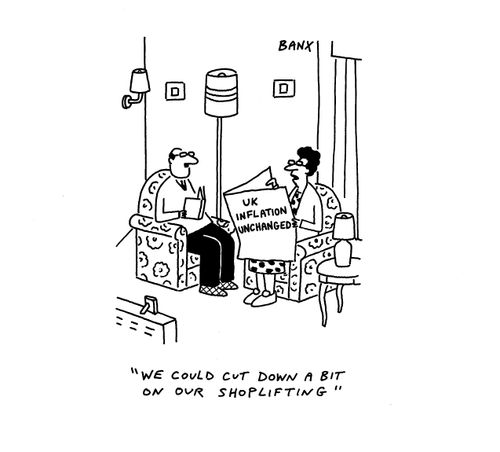 "We could cut down a bit on our shoplifting."