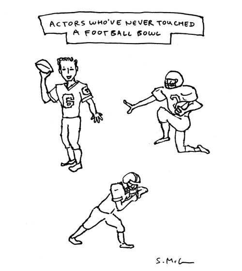 Actors who've never touched a football bowl