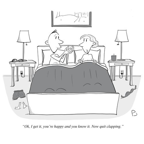 "Ok, I get it, you're happy and you know it. Now quit clapping."