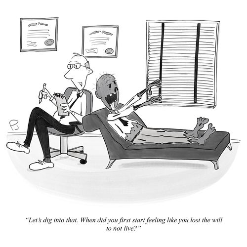 "Let's dig into that. When did you first start feeling like you lost the will to not live?"