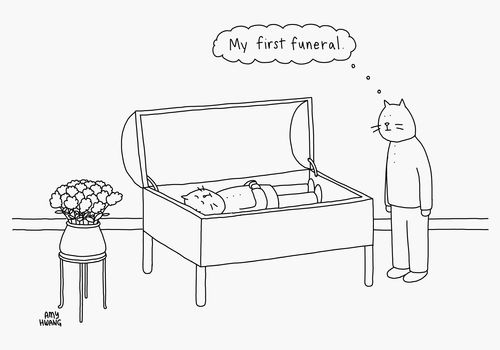 "My first funeral."