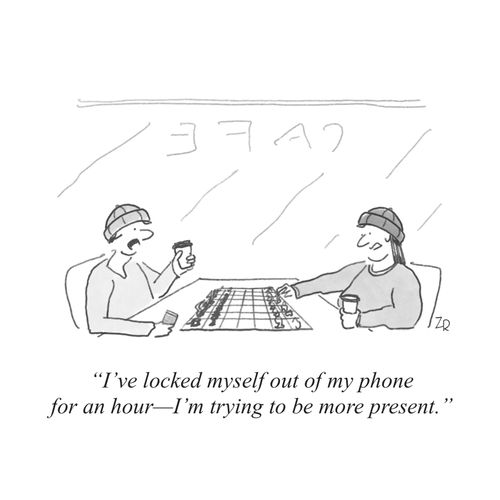 "I've locked myself out of my phone for an hour—I'm trying to be more present."