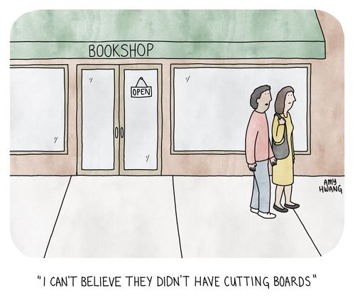 "I can't believe they didn't have cutting boards"