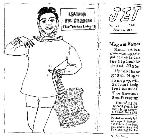"Leather for summer (See 'Modern Living.')"